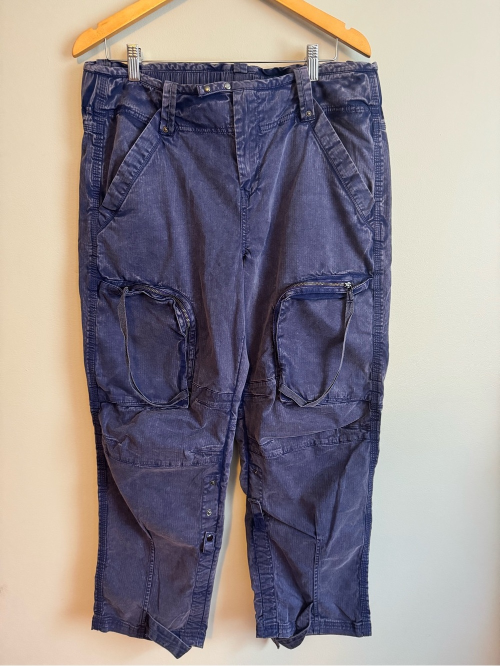 Free People x We The Free Can't Compare Slouch Pants medium purple indigo cargo